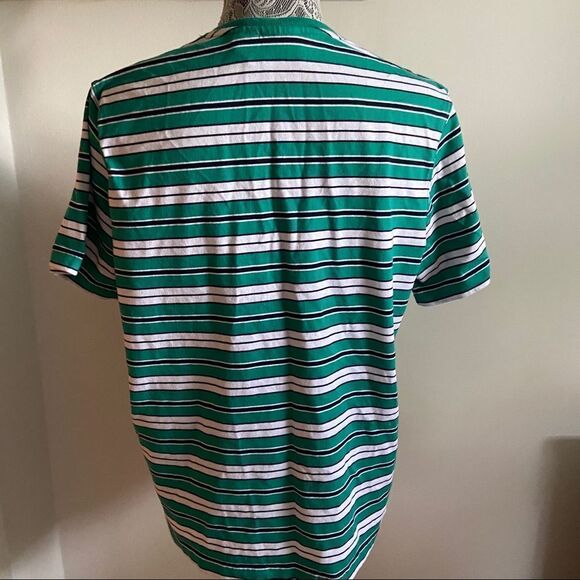 Vintage Classic Elements Striped pattern V-Neck short sleeve top - Picture 10 of 11